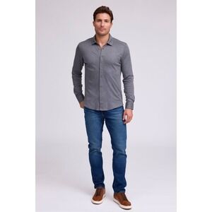 NWT Raffi‎ Mens The Marquee Button Down Long Sleeve Shirt in Espresso Size Large